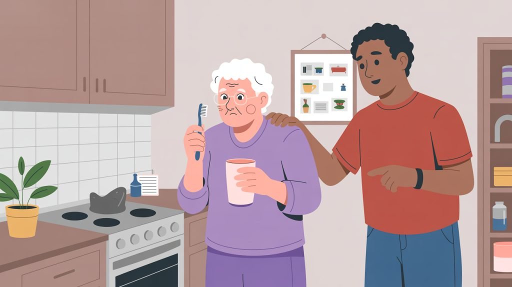 confused dementia patient