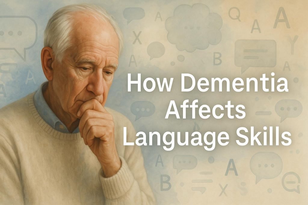 how dementia affects language skills