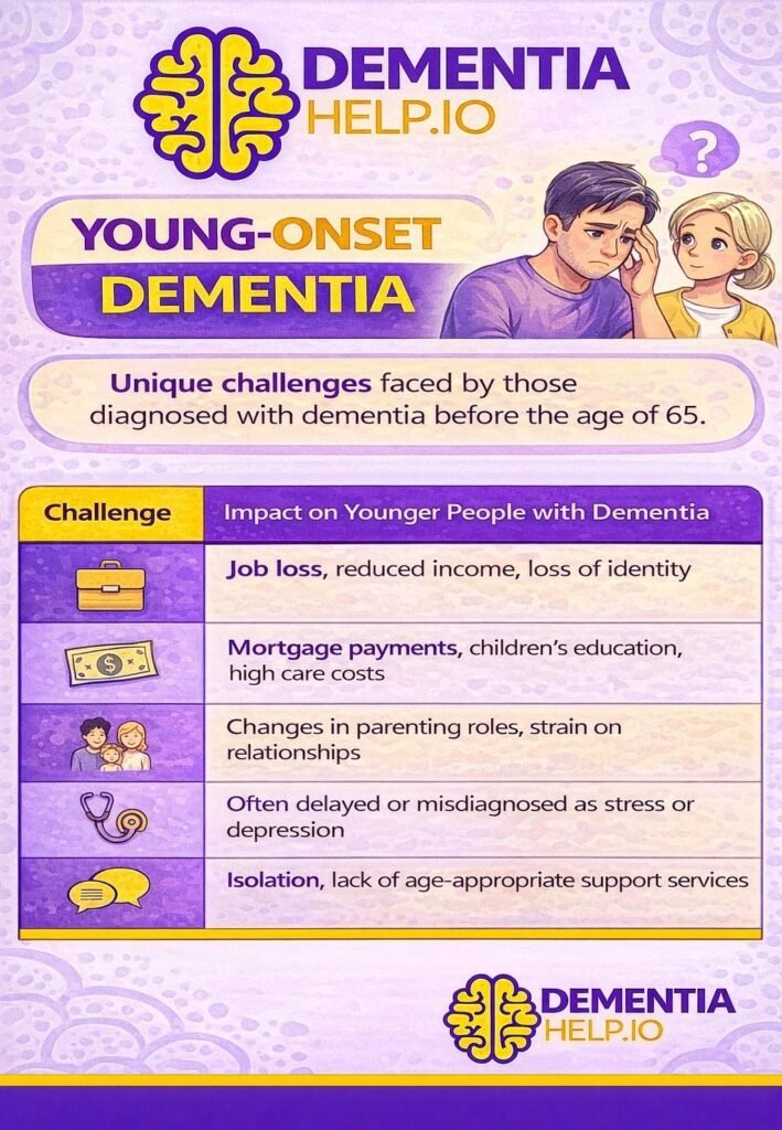 Young-onset dementia infographic